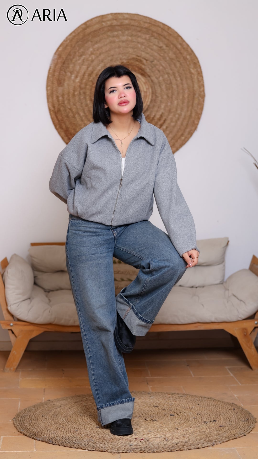 Soft Wool Jacket - Gray Elegant