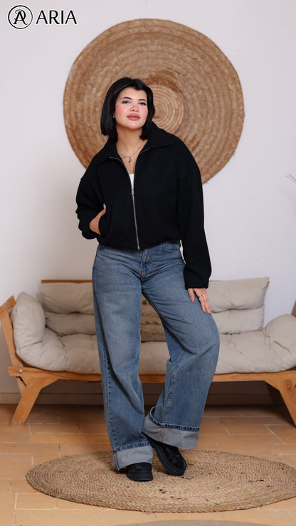 Soft Wool Jacket - Black Elegant