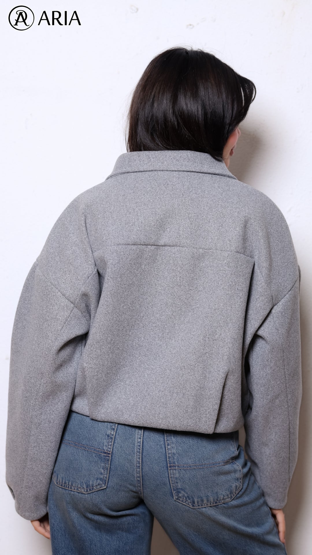 Soft Wool Jacket - Gray Elegant