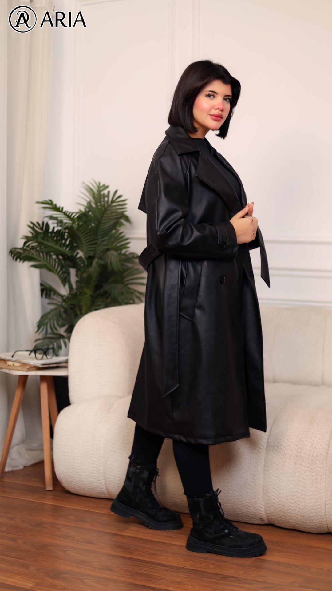 Trench Coat - Black Modern