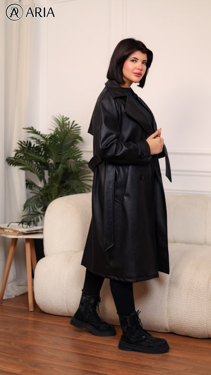 Trench Coat - Black Modern