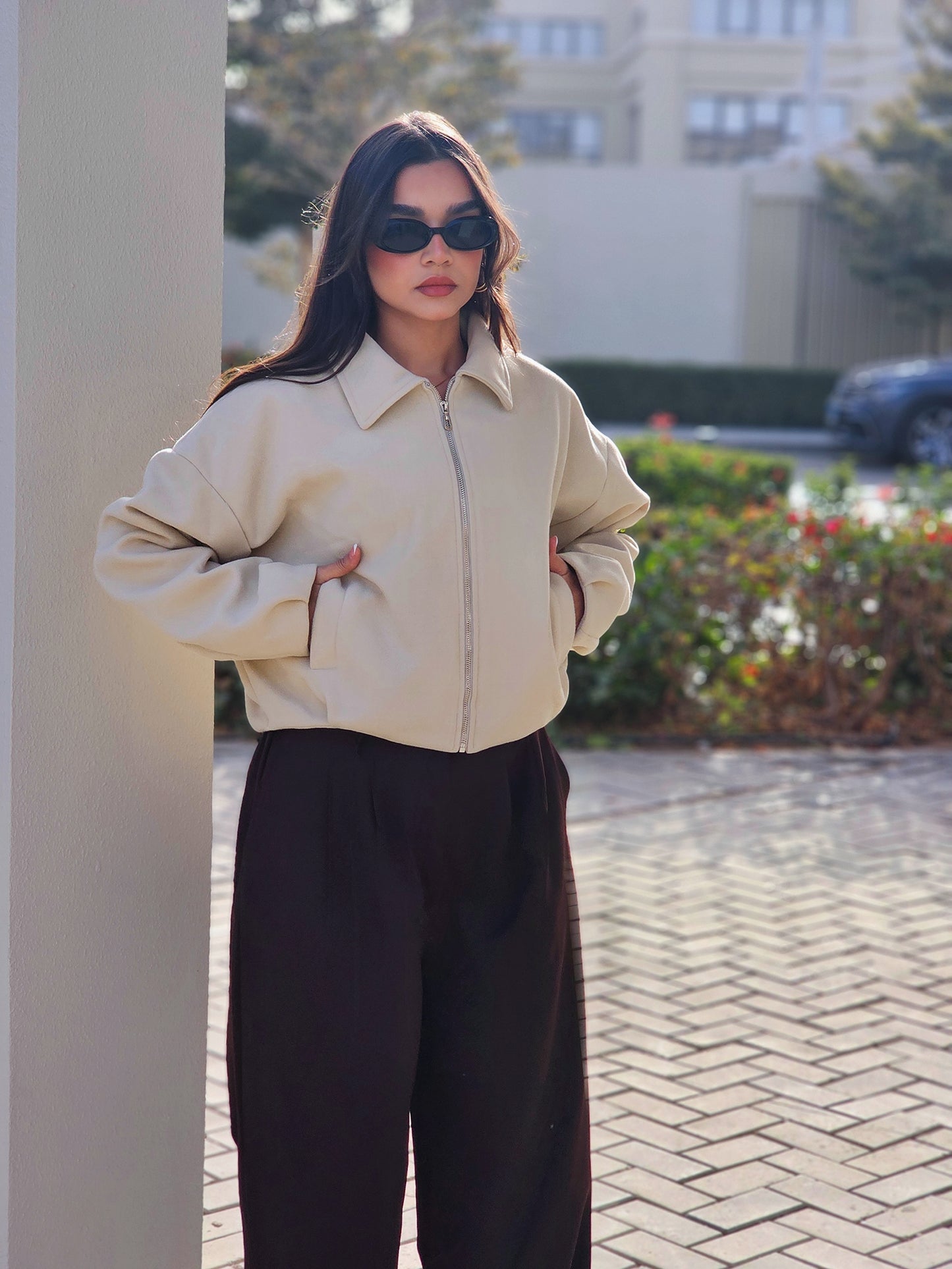 Soft Wool Jacket - Creamy Beige Elegant