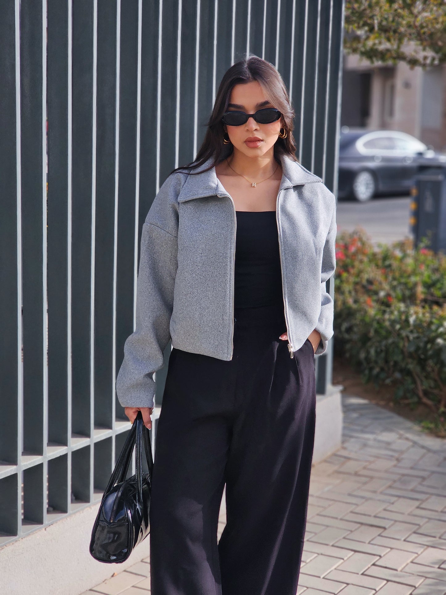 Soft Wool Jacket - Gray Elegant