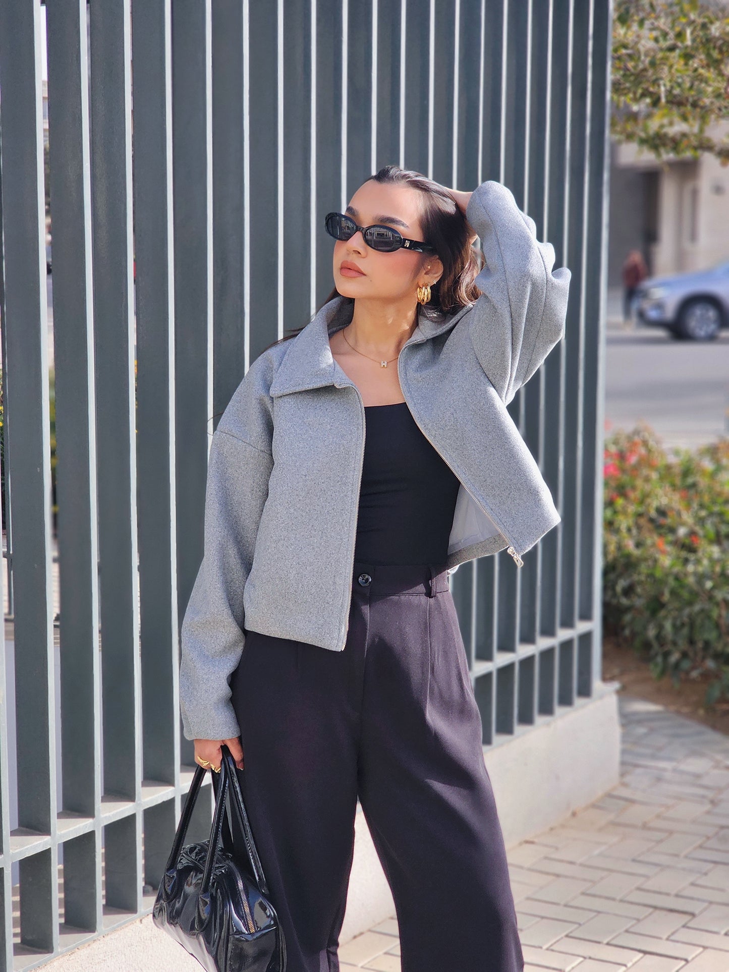 Soft Wool Jacket - Gray Elegant