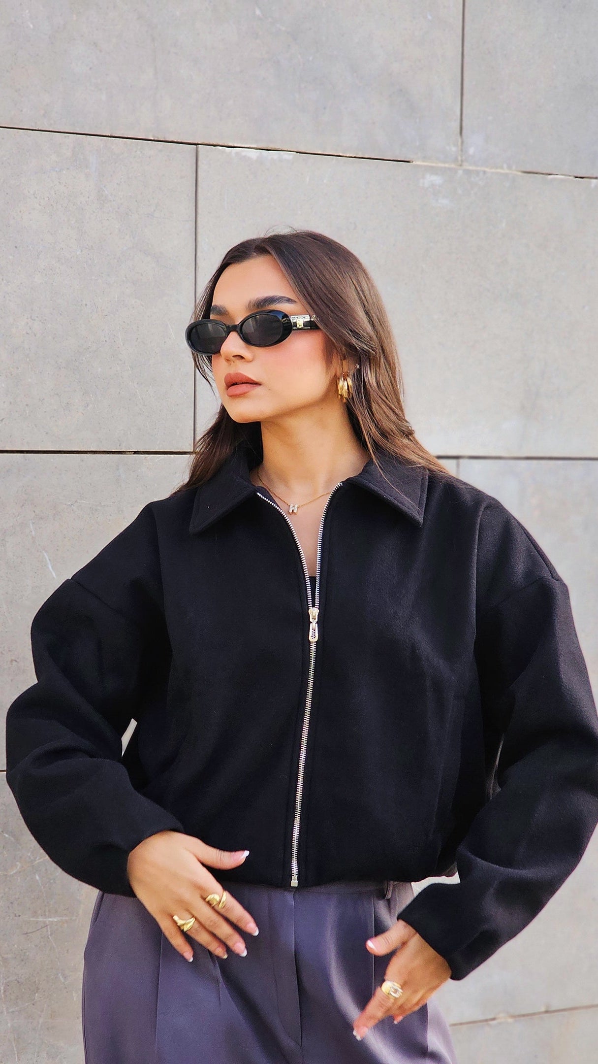 Soft Wool Jacket - Black Elegant