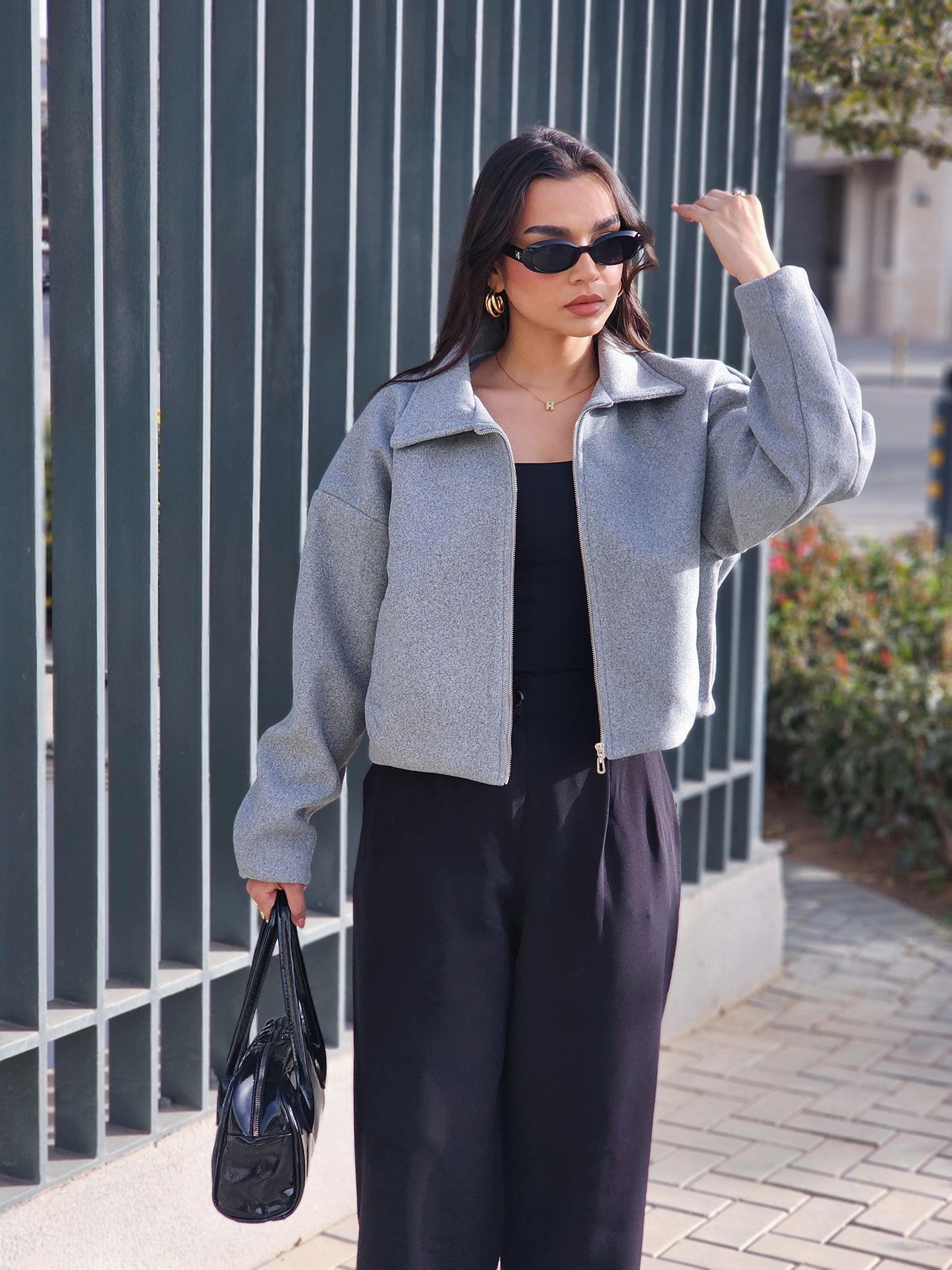 Soft Wool Jacket - Gray Elegant
